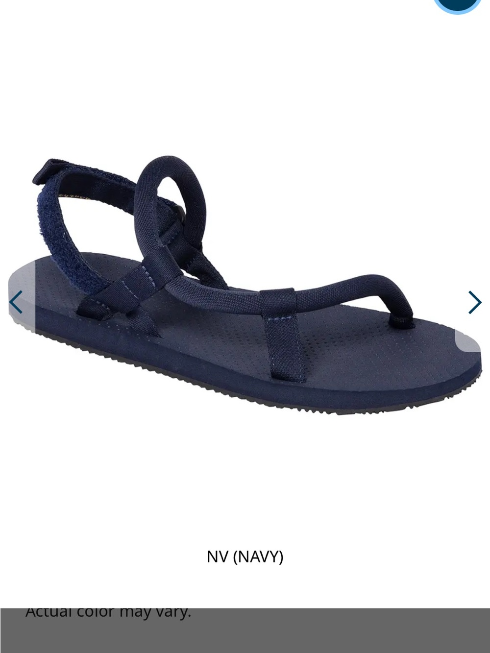 NWT navy Montbell “Lock On” sandals, size 8-9